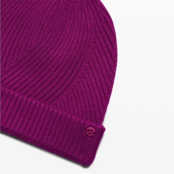 Lululemon Crazy Cozy Beanie - Deep Fuschia - Picture 3 of 7